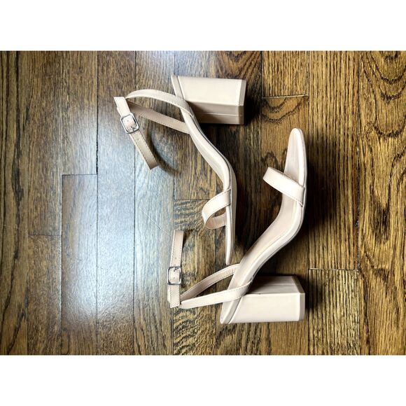 NIB Urban Outfitters Stella Thin Strap Heel in Nude Women's Size 7 - Picture 9 of 11